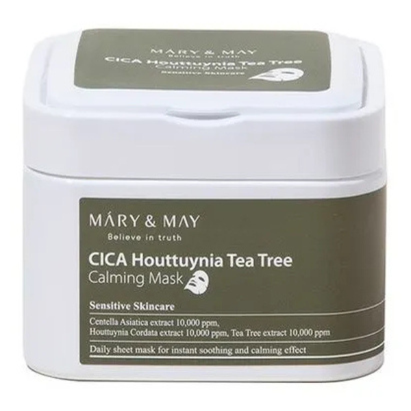 CICA Houttuynia Tea Tree Calming Mask de chez Mary&May