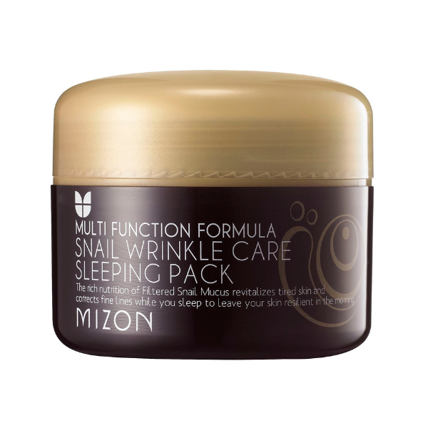 Snail Wrinkle Care Sleeping Pack de chez Mizon - Photo sur fond blanc