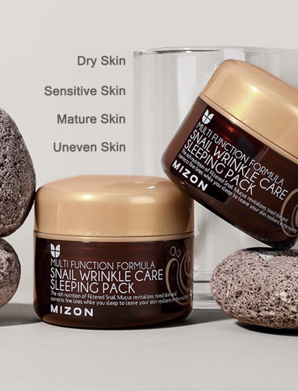 Snail Wrinkle Care Sleeping Pack de chez Mizon - Illustration