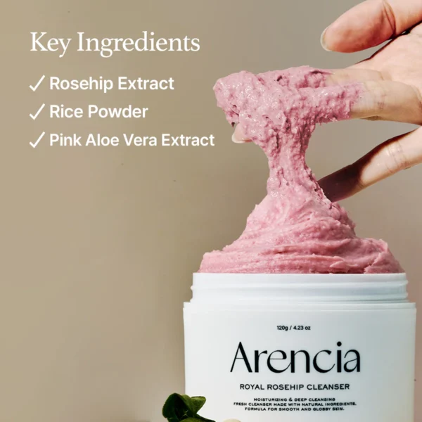 Arencia - Fresh Rosehip Rice Mochi Cleanser - 120ml – Image 4