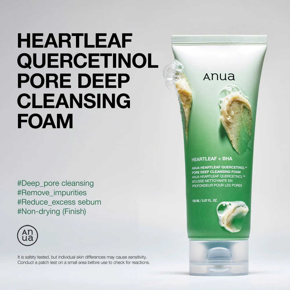 Anua - Heartleaf Quercetinol Pore Deep Cleansing Foam - 150ml – Image 4